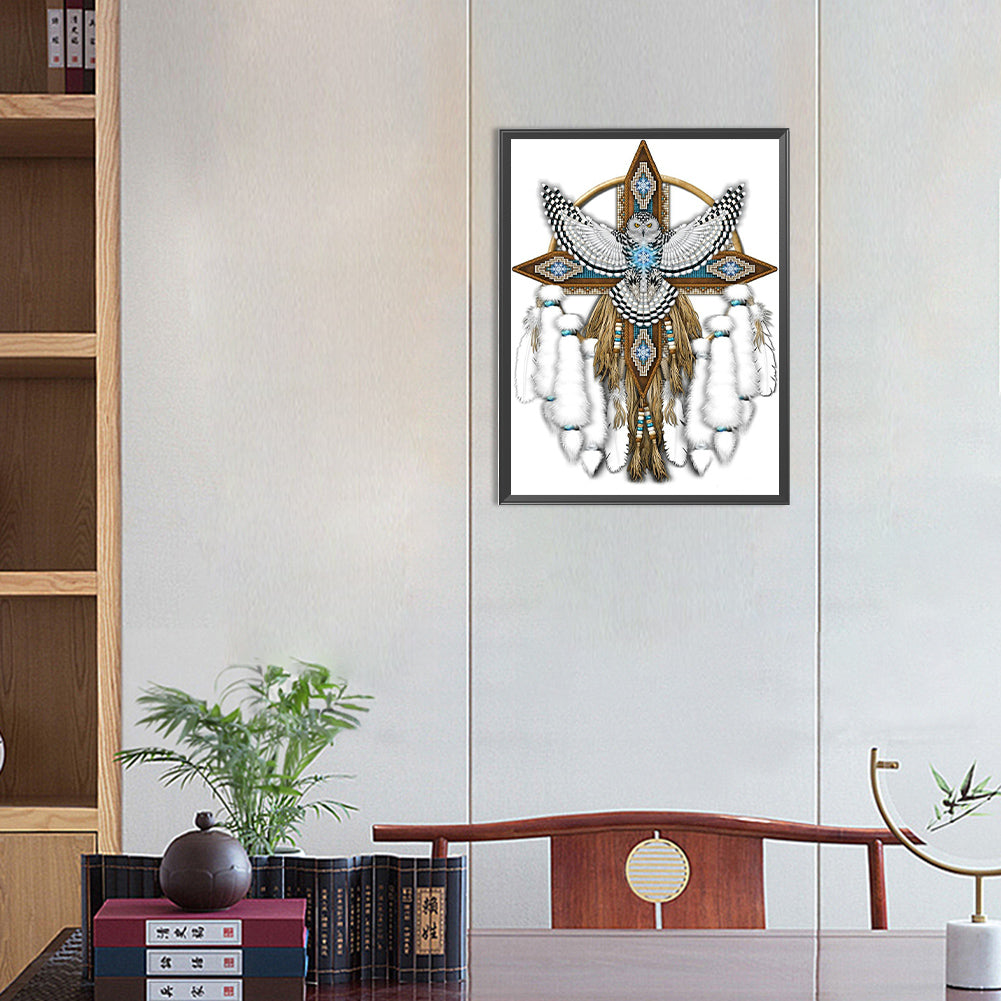 Native American Dreamcatcher - Full Round Drill Diamond Painting 30*40CM