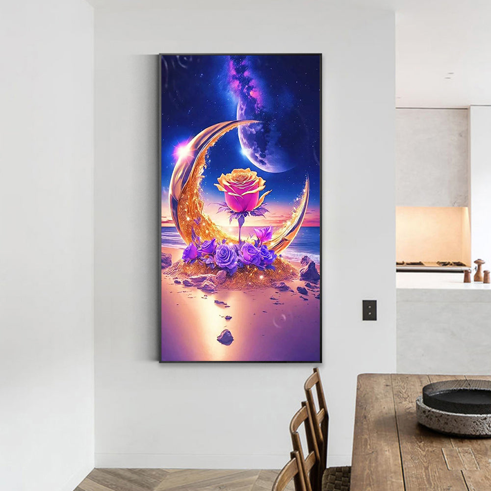 Moonlight Rose - Full Round Drill Diamond Painting 40*70CM