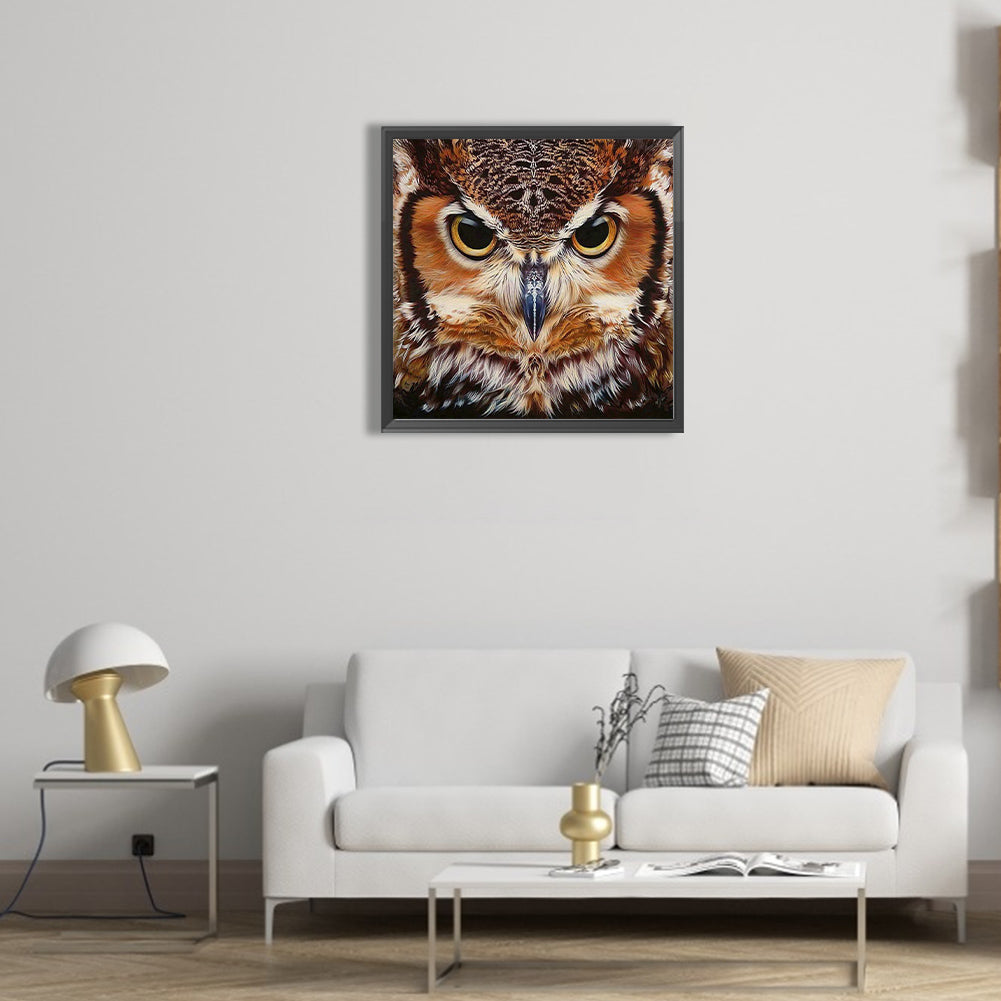 Owl - Full Round Drill Diamond Painting 50*50CM