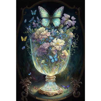 Flower In Cup - Full Round Drill Diamond Painting 50*70CM