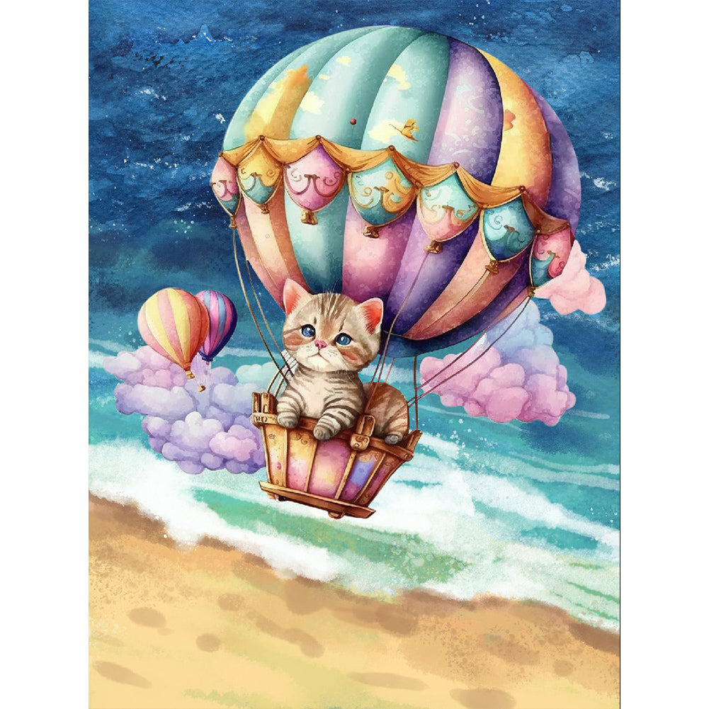 Kitten - Full Round Drill Diamond Painting 30*40CM