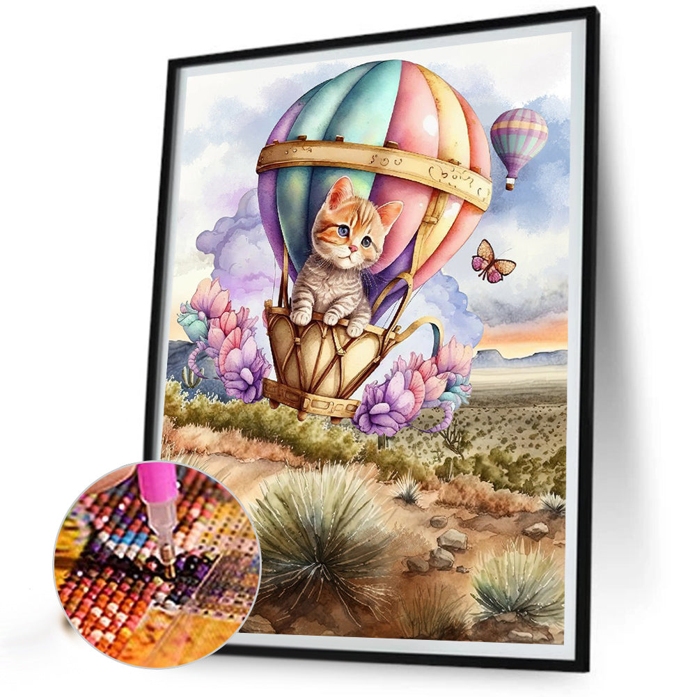 Kitten - Full Round Drill Diamond Painting 30*40CM
