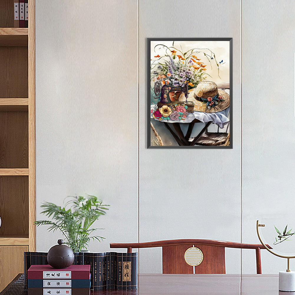 Sewing Machine - Full Round Drill Diamond Painting 30*40CM
