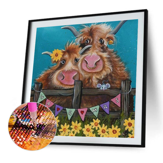 Highland Yak - Full Round Drill Diamond Painting 35*35CM