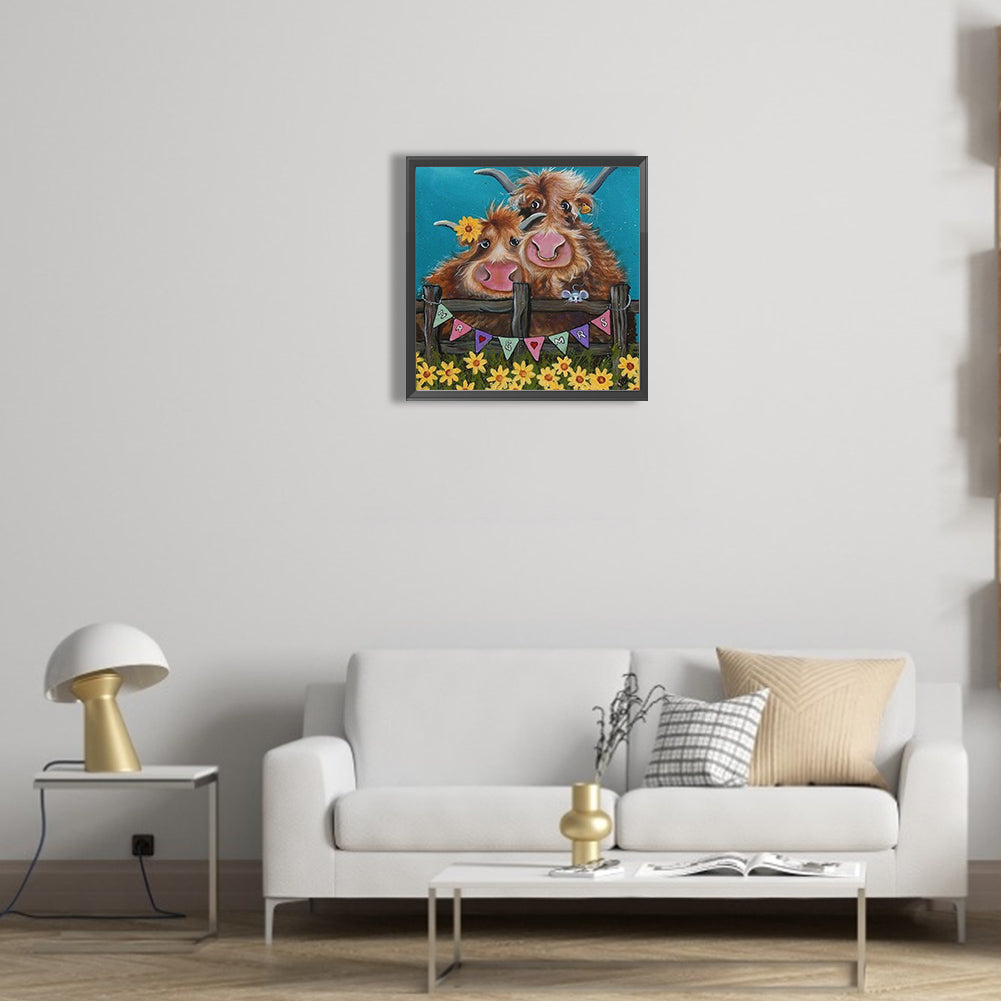 Highland Yak - Full Round Drill Diamond Painting 35*35CM