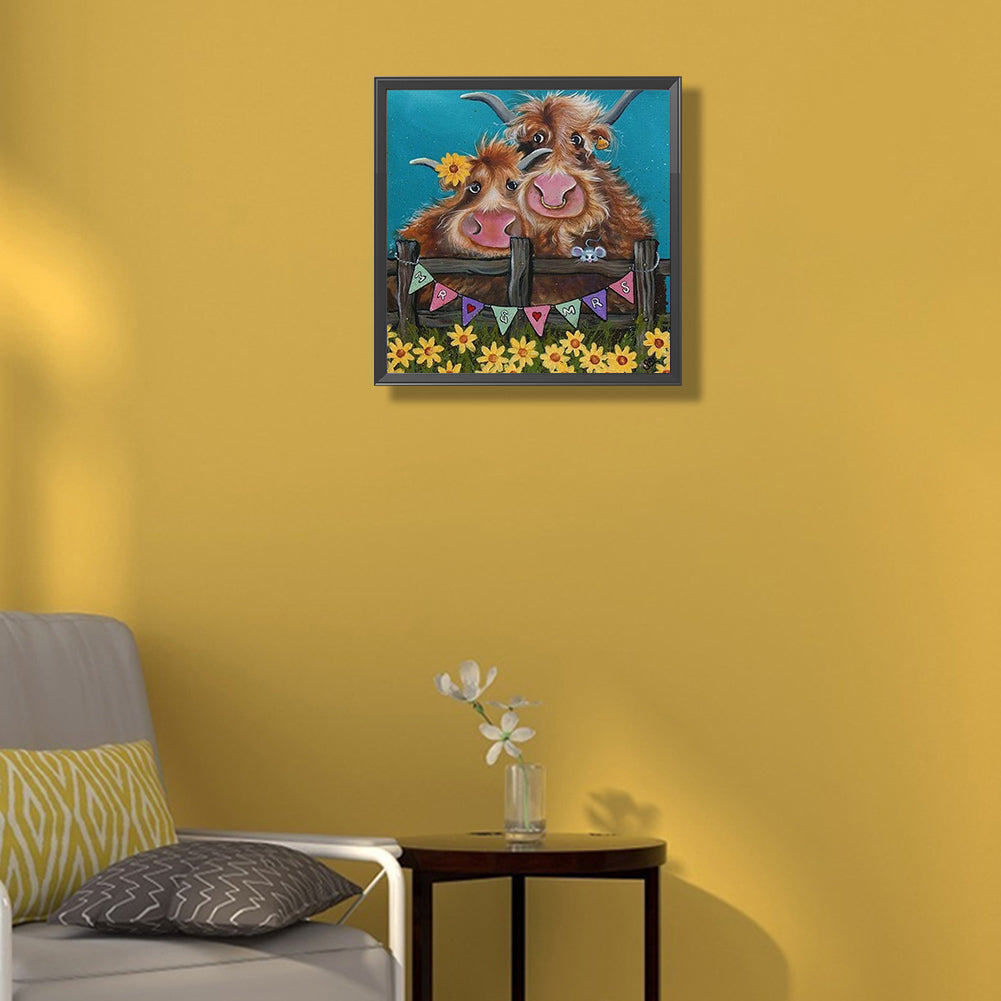 Highland Yak - Full Round Drill Diamond Painting 35*35CM