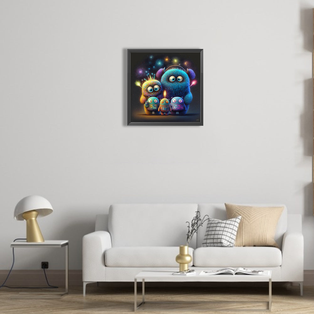 Aliens - Full Round Drill Diamond Painting 30*30CM
