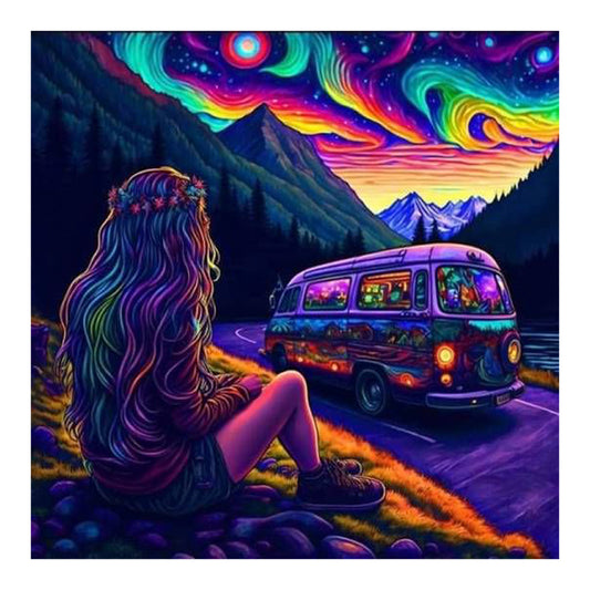 Colorful Cloud Road - Sailing - Full Round Drill Diamond Painting 40*40CM