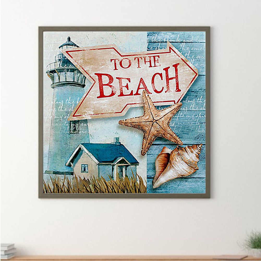 Go To The Beach - Full Square Drill Diamond Painting 50*50CM