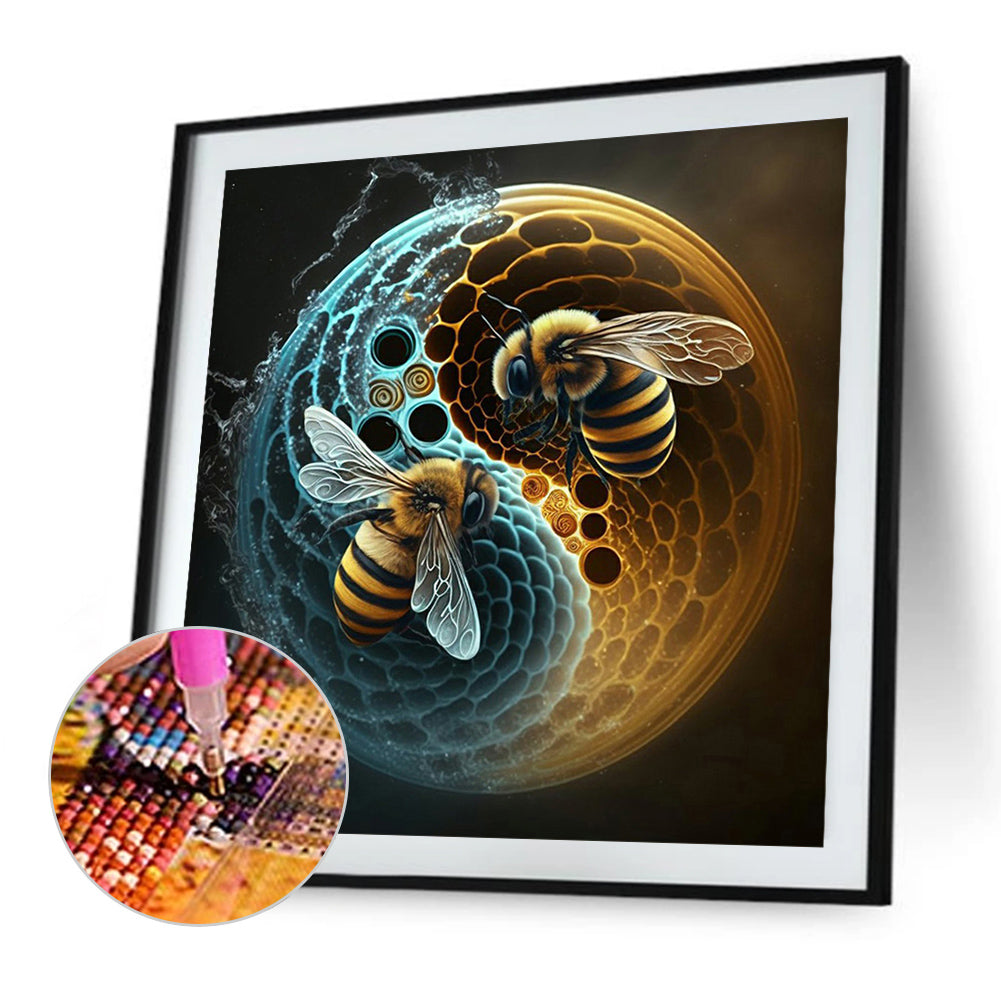 Tai Chi Yin Yang Bee - Full Round Drill Diamond Painting 35*35CM