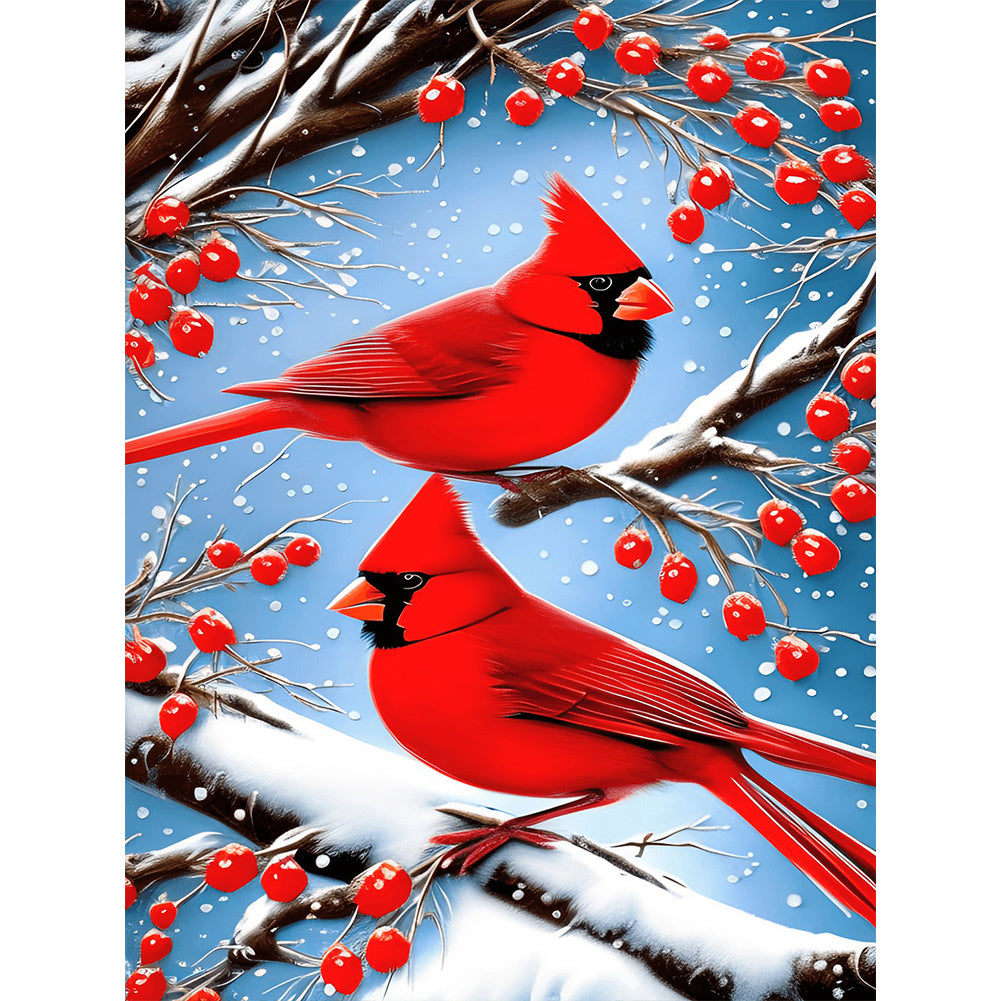 Cardinal - Full Round Drill Diamond Painting 30*40CM