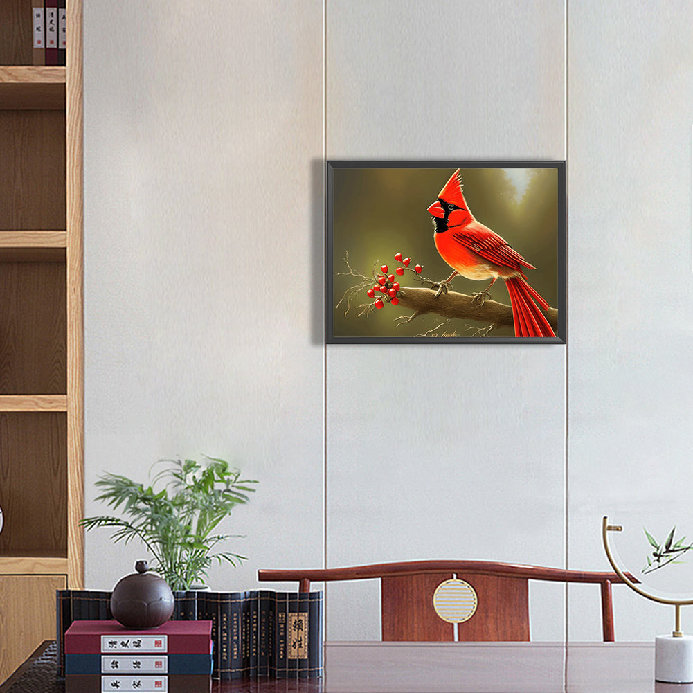 Cardinal - Full Round Drill Diamond Painting 40*30CM