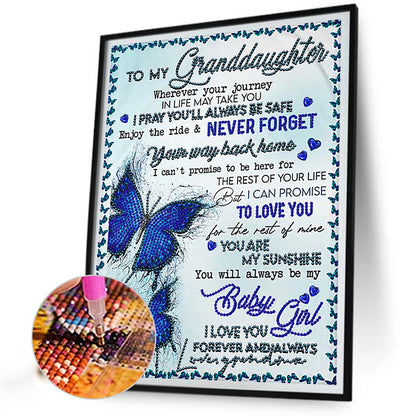 English Letter - Special Shaped Drill Diamond Painting 30*40CM