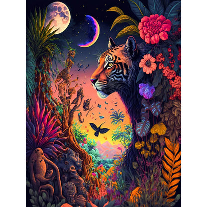 Jungle Leopard - Full Round Drill Diamond Painting 40*50CM