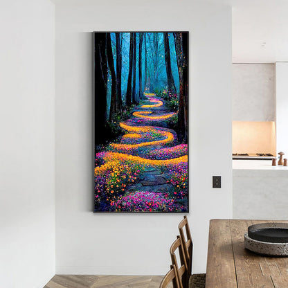 Forest Flower Path - Full Round Drill Diamond Painting 40*70CM