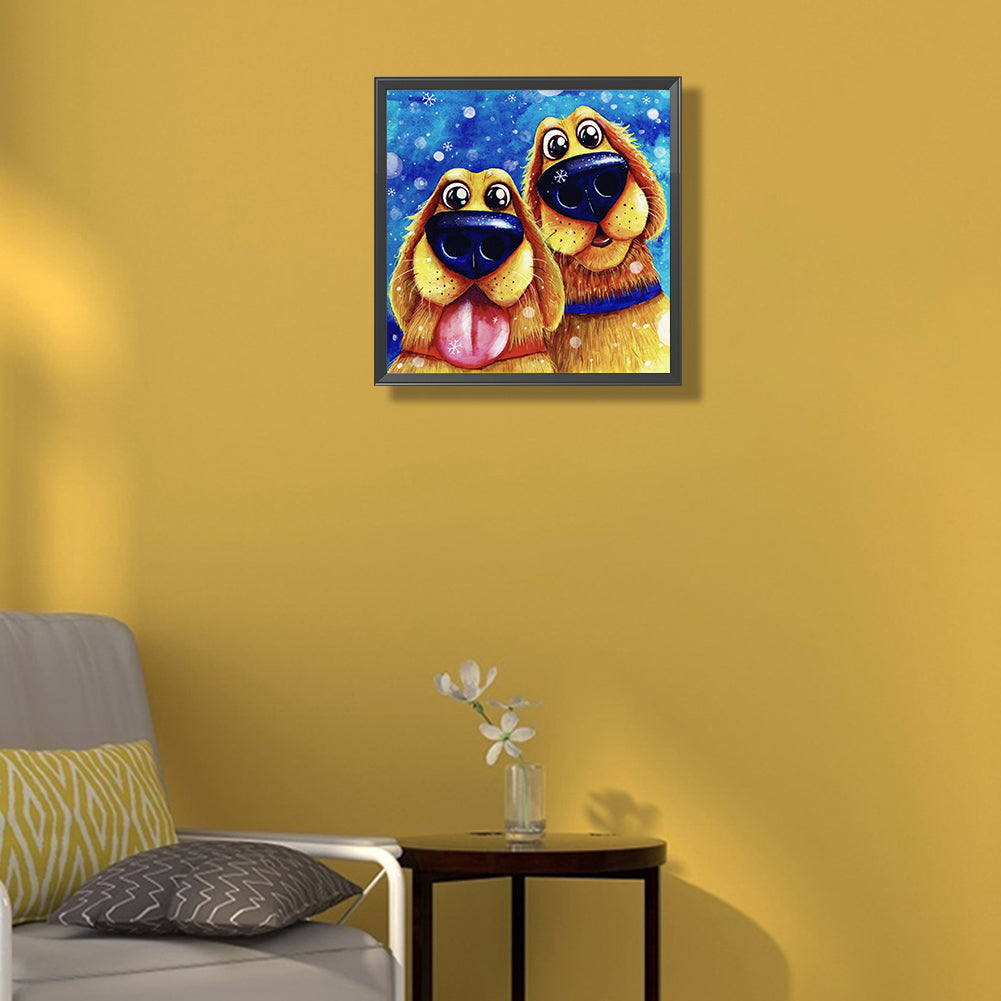 Cute Dog - Full Round Drill Diamond Painting 30*30CM