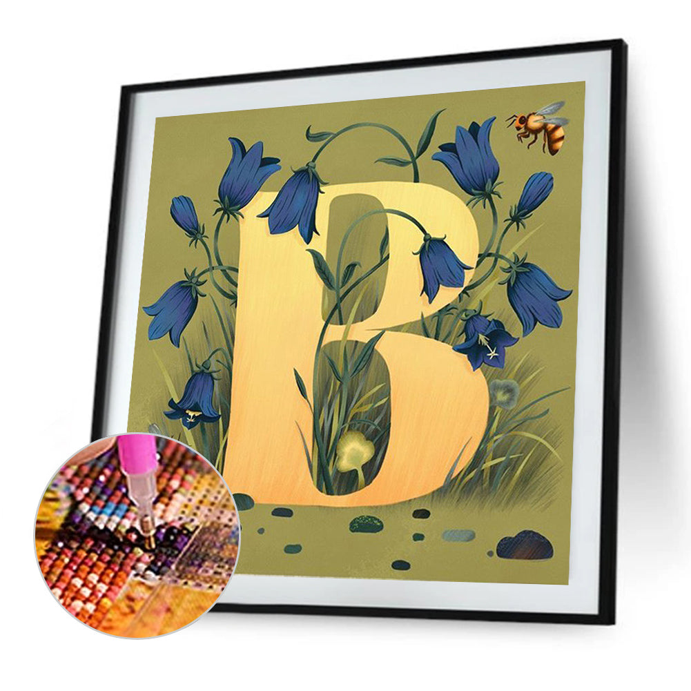 Daisy Alphabet - Full Square Drill Diamond Painting 30*30CM