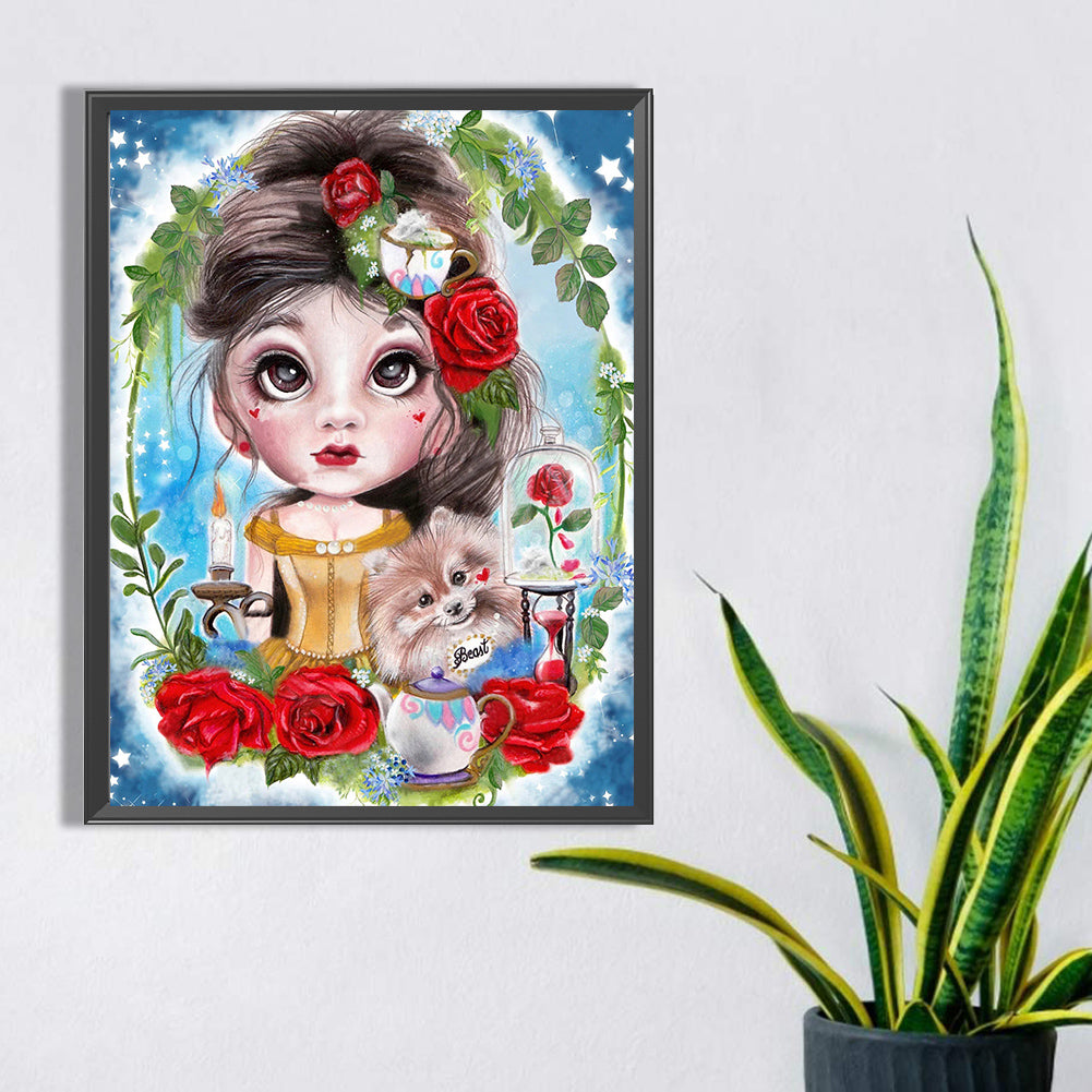 Princess Rose - Full Square Drill Diamond Painting 30*40CM