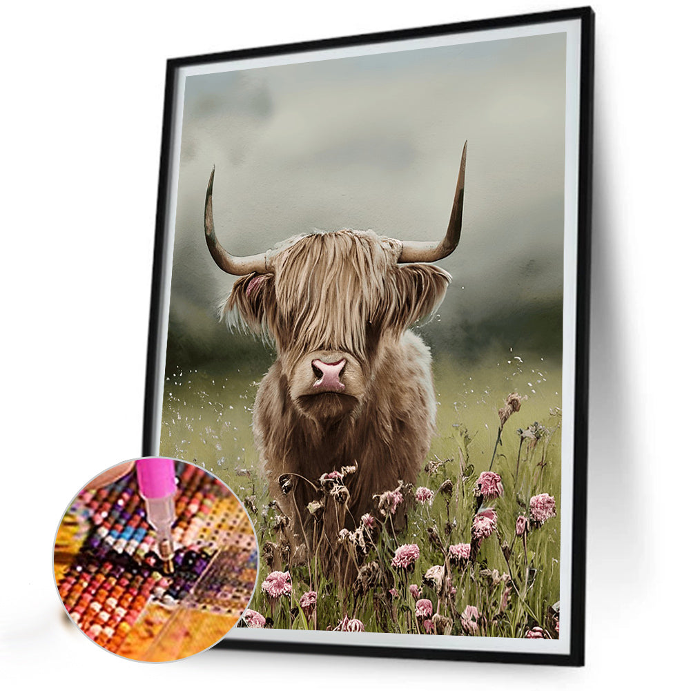 Highland Yak - Full Round Drill Diamond Painting 30*40CM