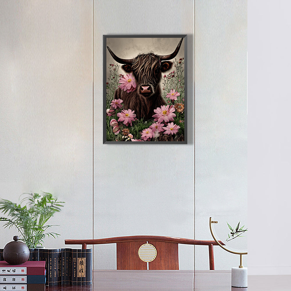 Highland Yak - Full Round Drill Diamond Painting 30*40CM