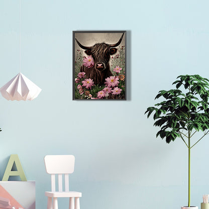 Highland Yak - Full Round Drill Diamond Painting 30*40CM