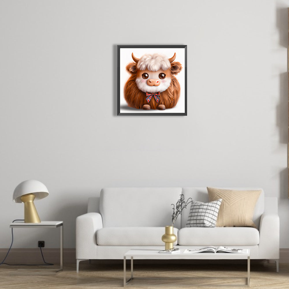 Highland Yak - Full Round Drill Diamond Painting 30*30CM