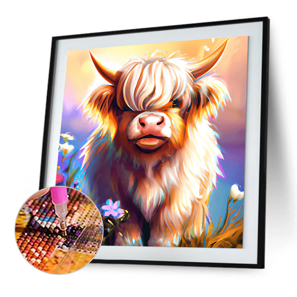 Highland Yak - Full Round Drill Diamond Painting 30*30CM
