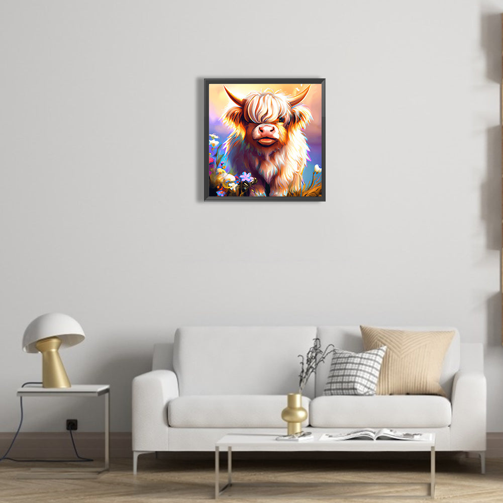 Highland Yak - Full Round Drill Diamond Painting 30*30CM