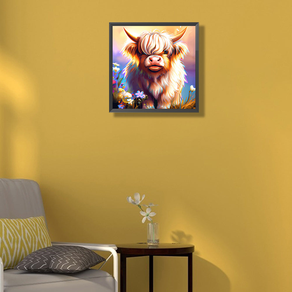 Highland Yak - Full Round Drill Diamond Painting 30*30CM