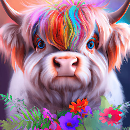 Highland Yak - Full Round Drill Diamond Painting 30*30CM