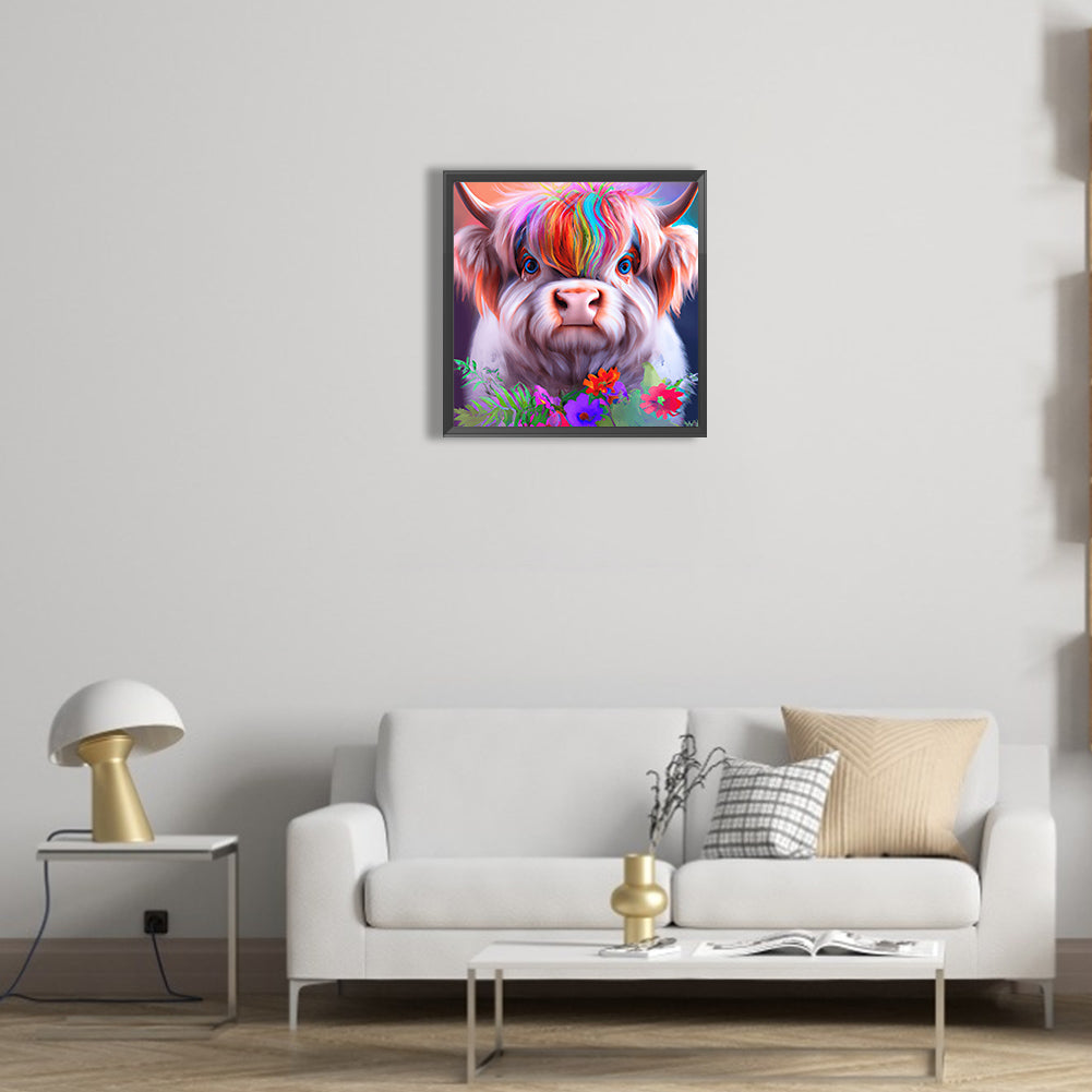 Highland Yak - Full Round Drill Diamond Painting 30*30CM