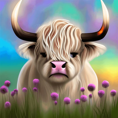 Highland Yak - Full Round Drill Diamond Painting 30*30CM
