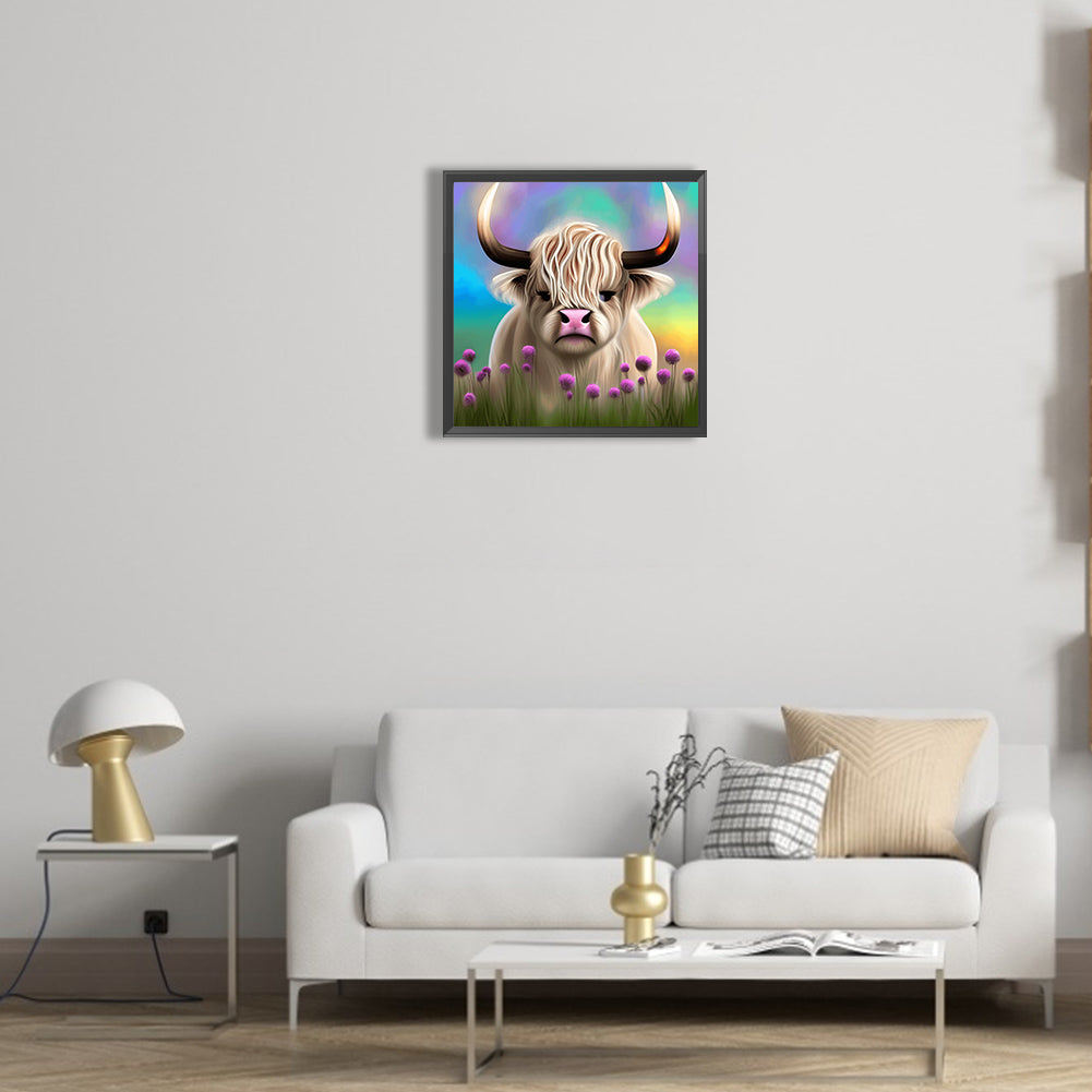 Highland Yak - Full Round Drill Diamond Painting 30*30CM