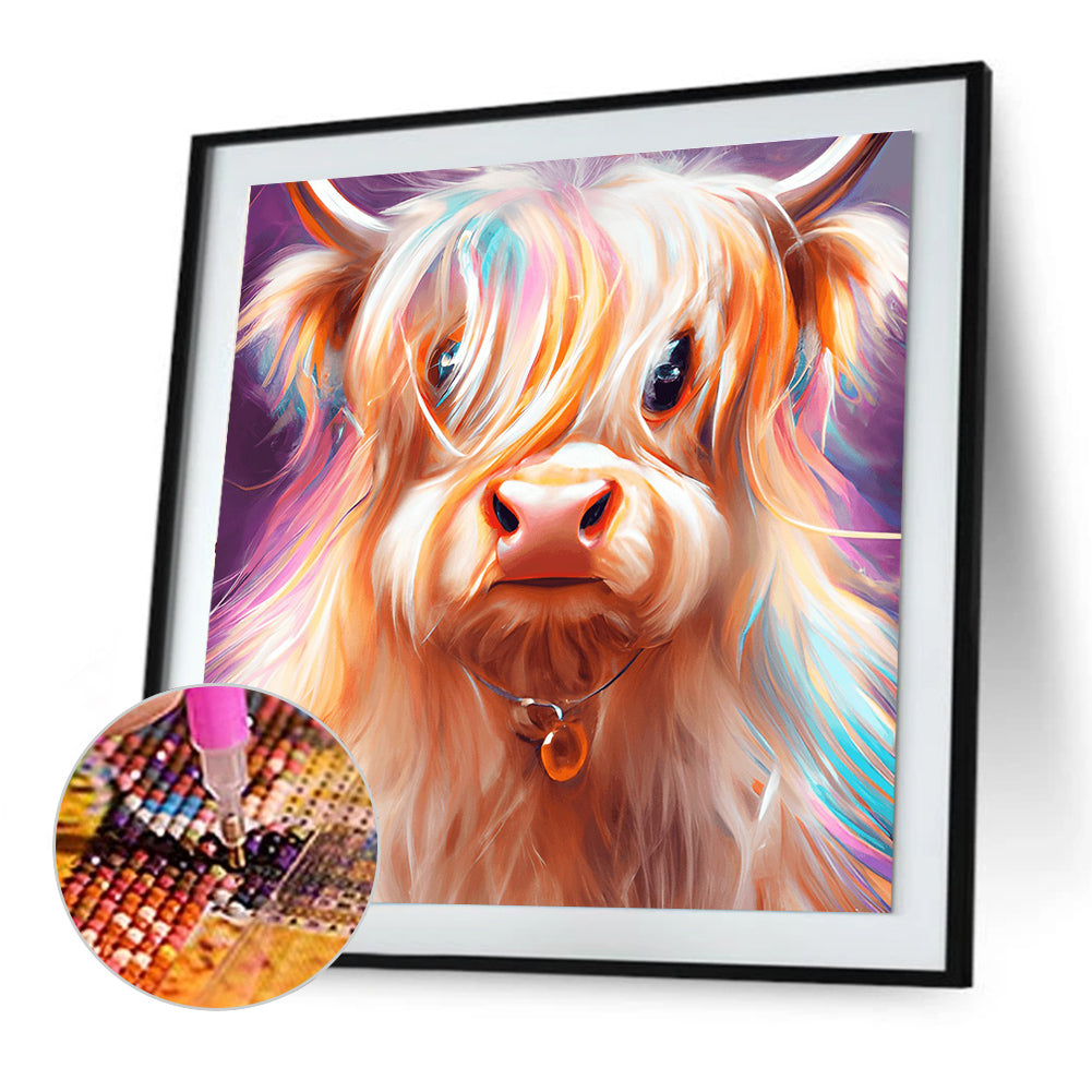 Highland Yak - Full Round Drill Diamond Painting 30*30CM