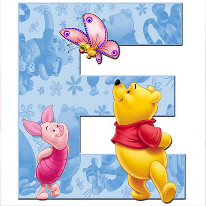 Winnie The Pooh Letter E - Full Square Drill Diamond Painting 30*30CM