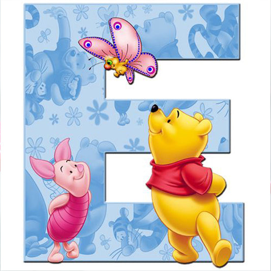 Winnie The Pooh Letter E - Full Square Drill Diamond Painting 30*30CM