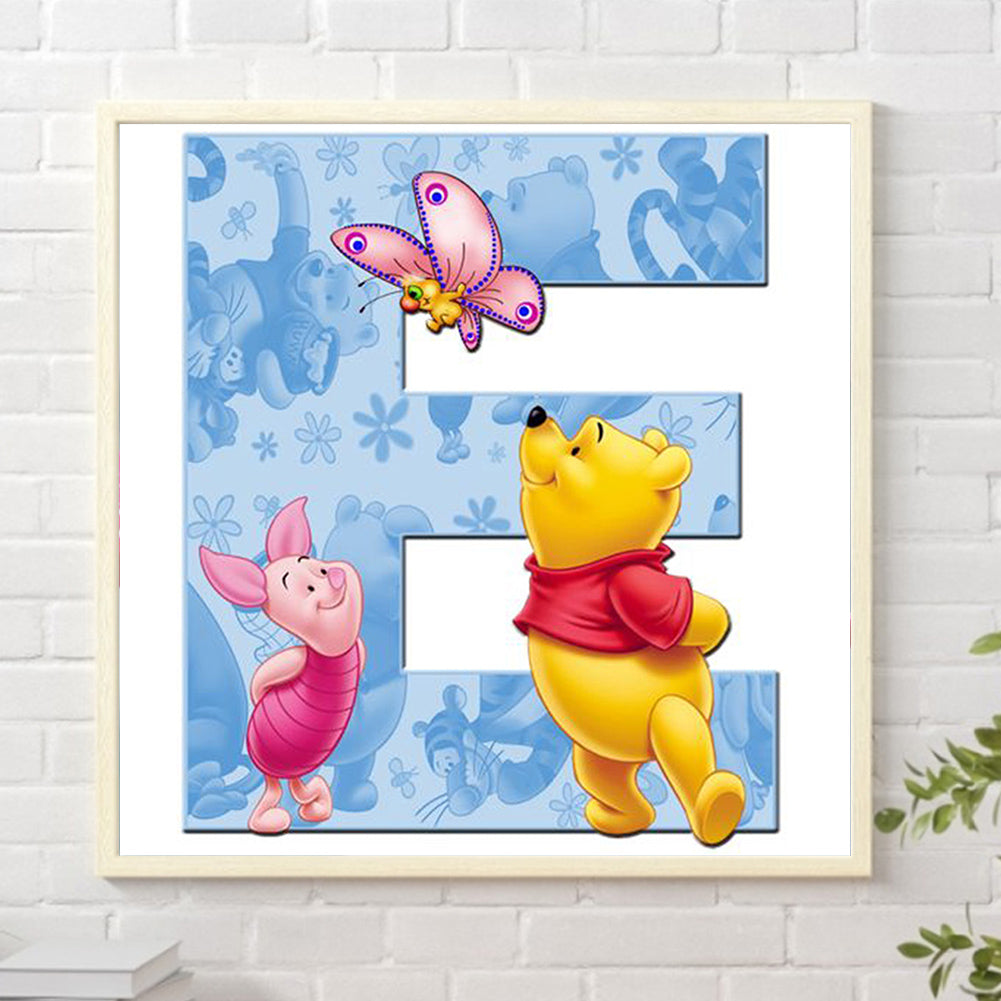 Winnie The Pooh Letter E - Full Square Drill Diamond Painting 30*30CM