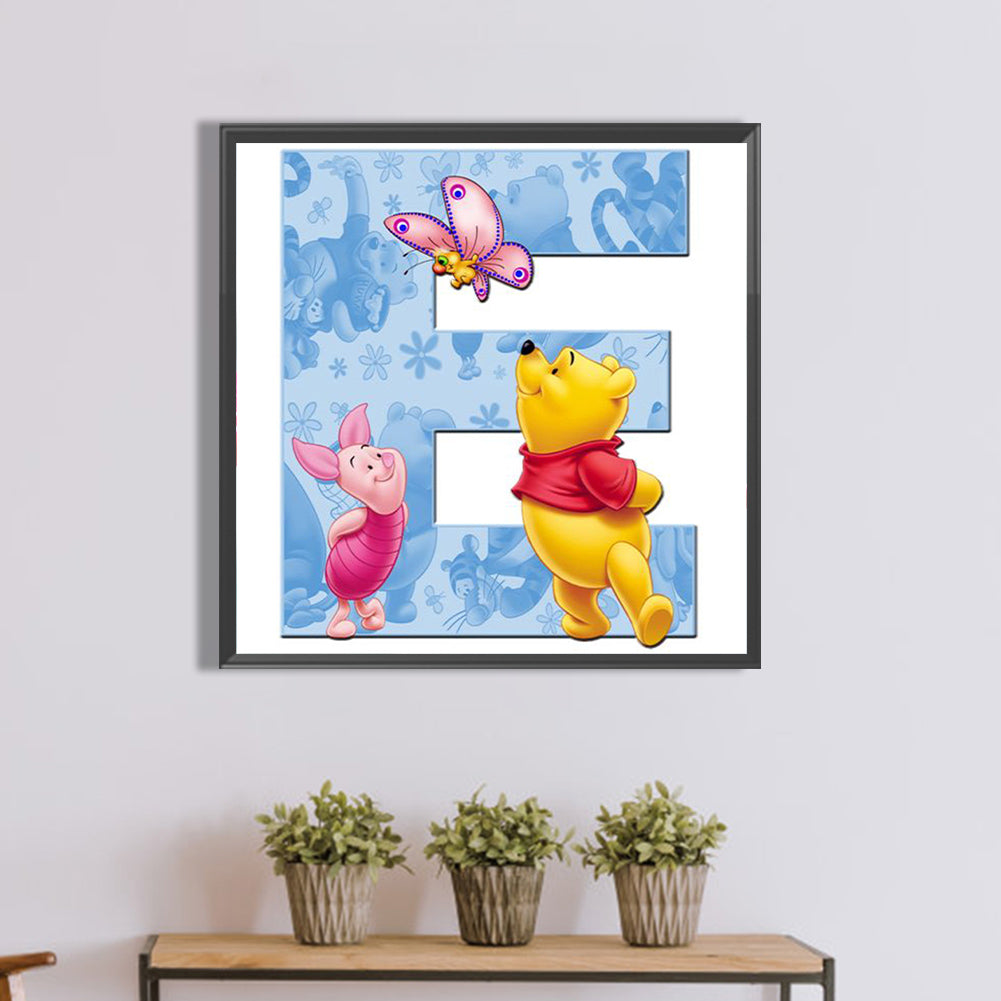 Winnie The Pooh Letter E - Full Square Drill Diamond Painting 30*30CM