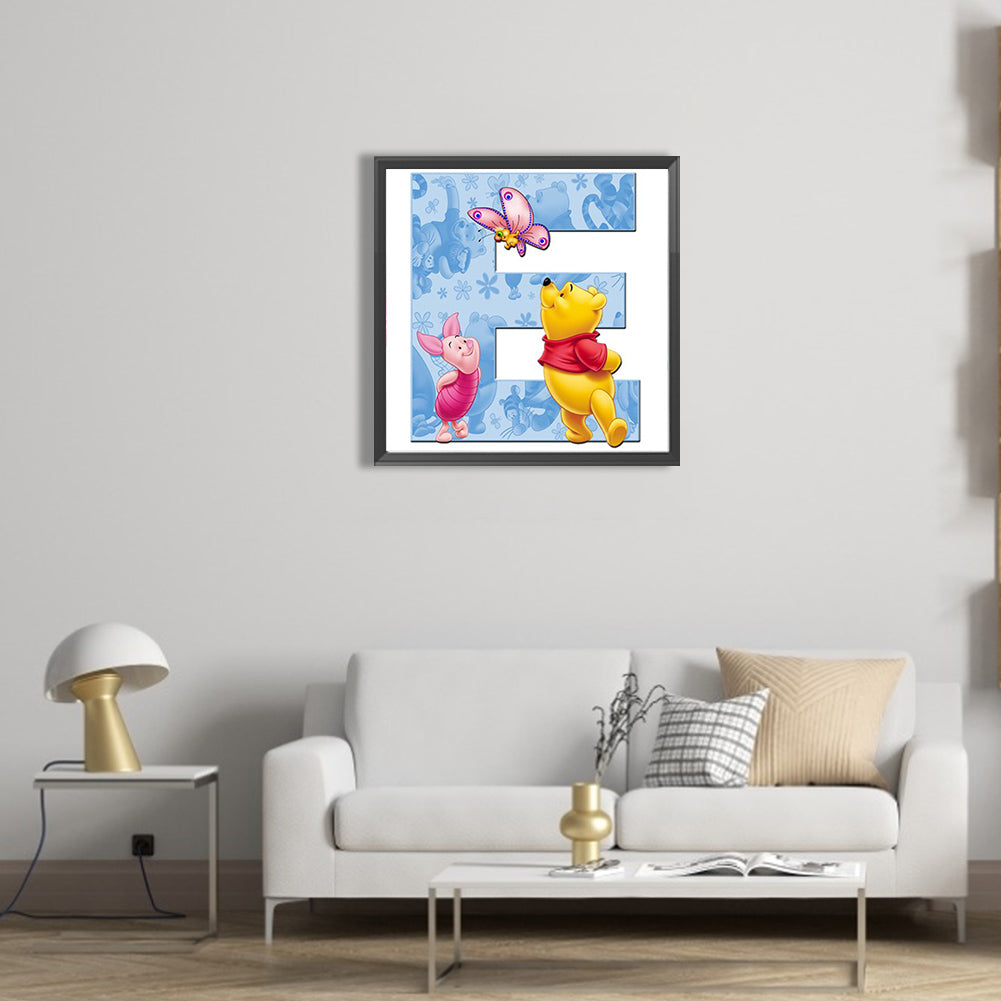 Winnie The Pooh Letter E - Full Square Drill Diamond Painting 30*30CM
