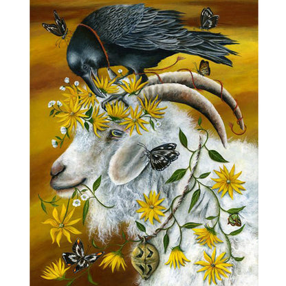 Crow And Goat - Full Square Drill Diamond Painting 40*50CM