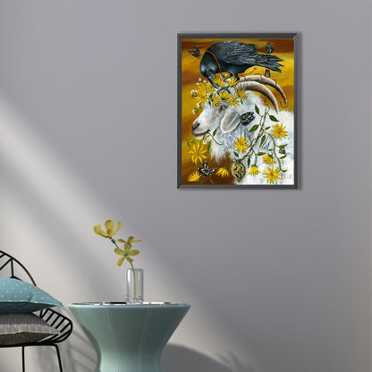 Crow And Goat - Full Square Drill Diamond Painting 40*50CM