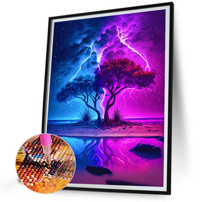 Lightning Night - Full Round Drill Diamond Painting 30*40CM