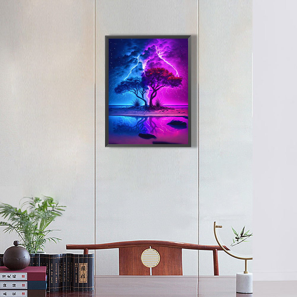 Lightning Night - Full Round Drill Diamond Painting 30*40CM