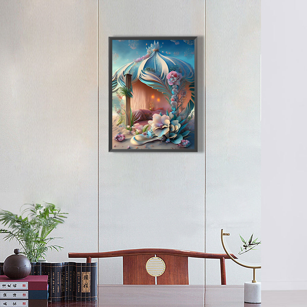 Shell Gazebo - Full Round Drill Diamond Painting 30*40CM