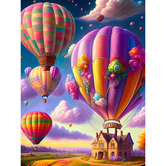 Hot Air Balloon - Full Round Drill Diamond Painting 30*40CM