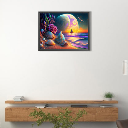 Sea Beach - Full Round Drill Diamond Painting 40*30CM