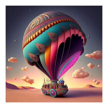 Hot Air Balloon - Full Round Drill Diamond Painting 30*30CM