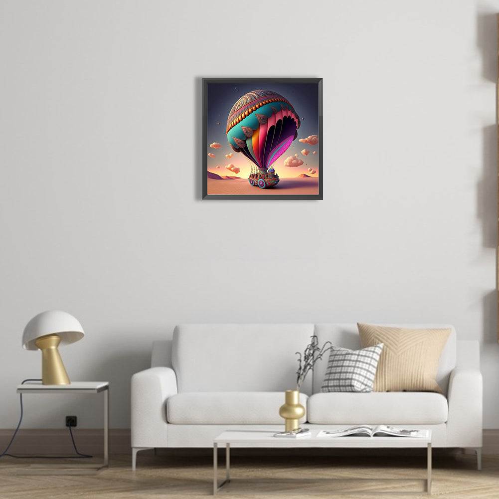 Hot Air Balloon - Full Round Drill Diamond Painting 30*30CM