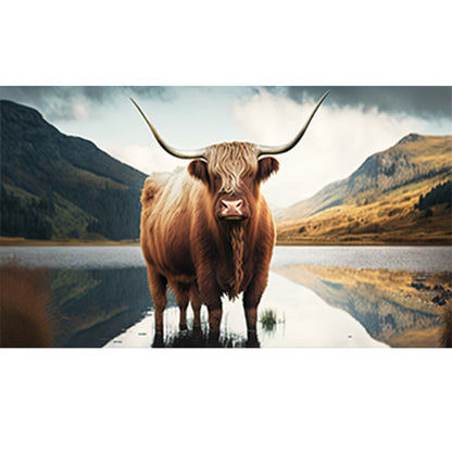 Highland Yak - Full Round Drill Diamond Painting 70*40CM
