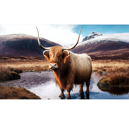 Highland Yak - Full Round Drill Diamond Painting 70*40CM